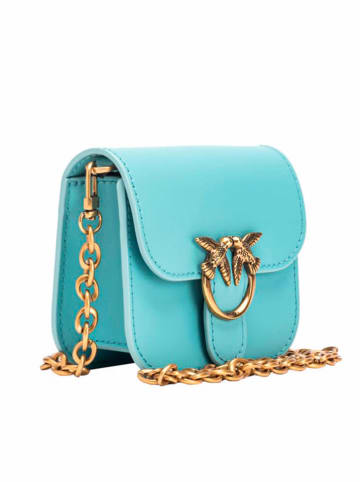 Pinko Leder-Umhängetasche in Türkis - (B)12 x (H)10 x (T)5 cm