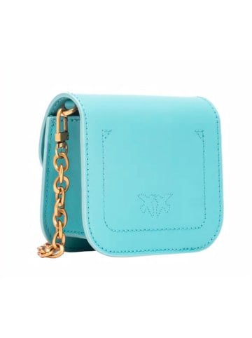 Pinko Leder-Umhängetasche in Türkis - (B)12 x (H)10 x (T)5 cm