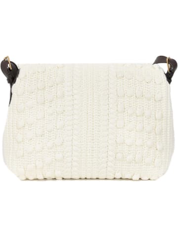 Pinko Schoudertas crème/zwart - (B)28 x (H)21 x (D)12 cm