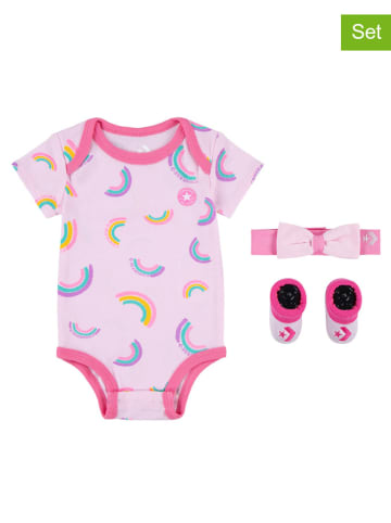 Converse 3tlg. Erstlingsset in Pink/ Rosa