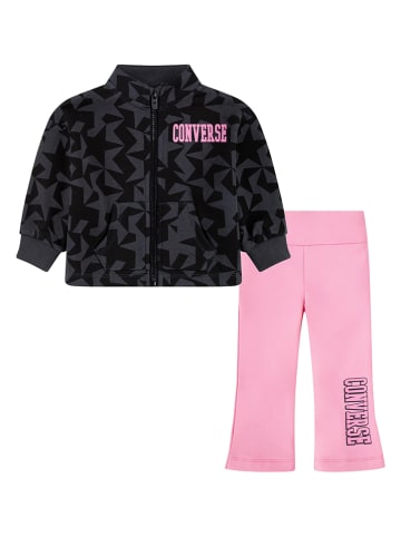 Converse 2-delige outfit zwart/roze