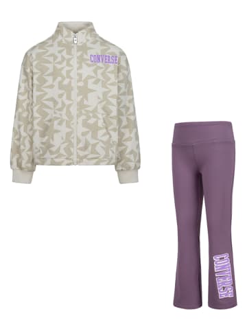 Converse 2tlg. Outfit in Creme/ Beige/ Lila