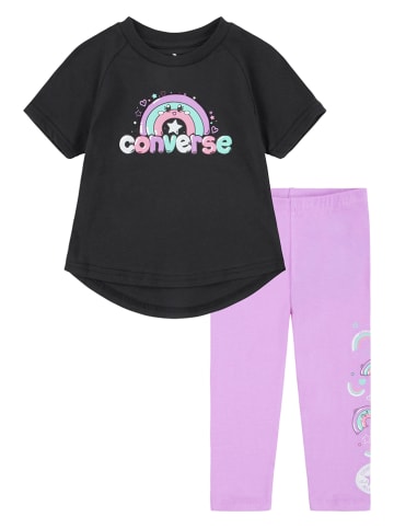 Converse 2-delige outfit zwart/paars