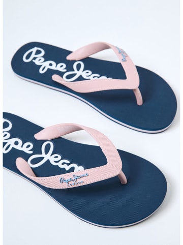 Pepe Jeans FOOTWEAR Zehentrenner in Rosa/ Blau