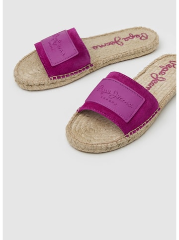 Pepe Jeans Leren slippers roze