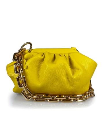 ORE10 Leren schoudertas "Reagan" geel - (B)23 x (H)15 x (D)9 cm