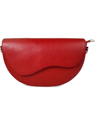 ORE10 Skórzana torebka "Brais" w kolorze czerwonym - 26 x 17 x 8 cm