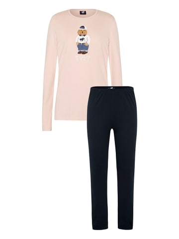 Polo Sylt 2er-Set: Pyjamas in Creme/ Dunkelblau