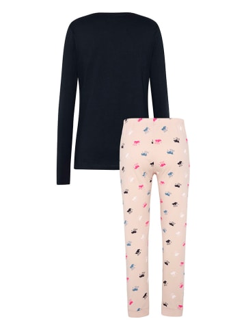 Polo Sylt 2er-Set: Pyjamas in Dunkelblau/ Creme