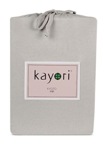 kayori Dżersejowe prześcieradło "Kyoto" w kolorze beżowym na gumce