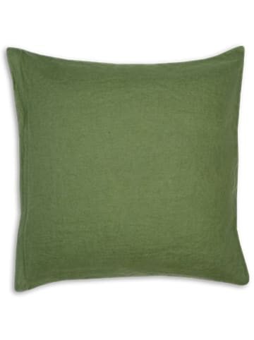 kayori Lniana poszewka "Nikko" w kolorze zielonym na poduszkę