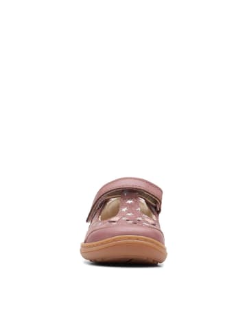 Clarks Leder-Ballerinas in Rosa