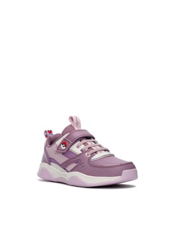 Clarks Skórzane sneakersy w kolorze fioletowym