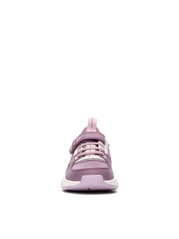 Clarks Leder-Sneakers in Lila