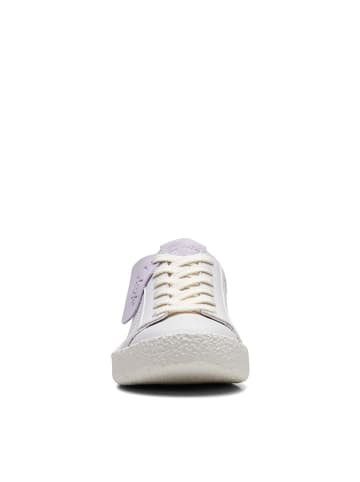 Clarks Leder-Sneakers in Creme