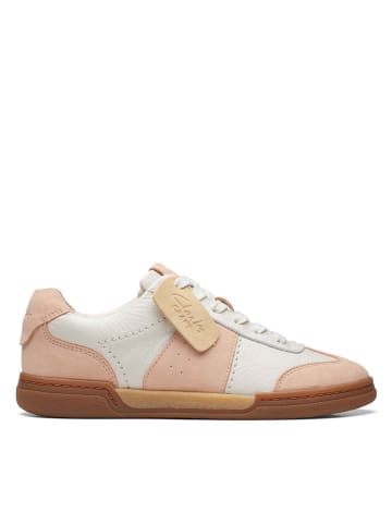 Clarks Leren sneakers crème/oranje