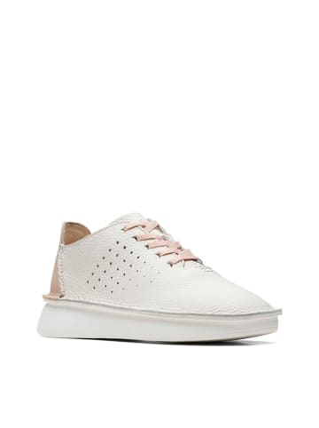 Clarks Leder-Sneakers in Creme