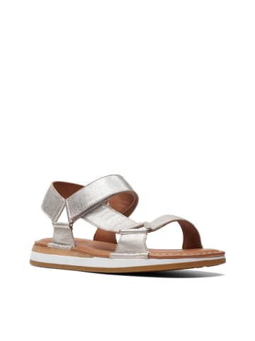 Clarks Leder-Sandalen in Silber