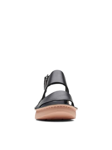 Clarks Leren sleehaksandalen zwart