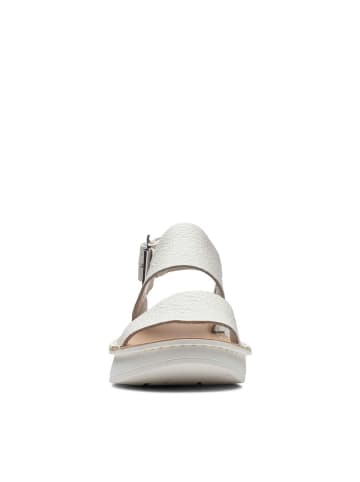 Clarks Leren sleehaksandalen crème