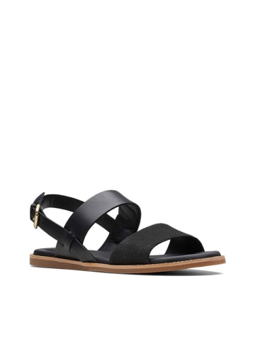 Clarks Leder-Sandalen in Schwarz