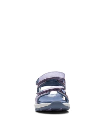 Clarks Skórzane sandały w kolorze fioletowym