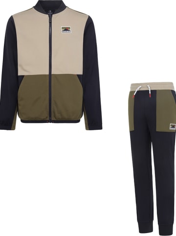 Converse 2tlg. Trainingsanzug in Dunkelblau/ Khaki/ Beige