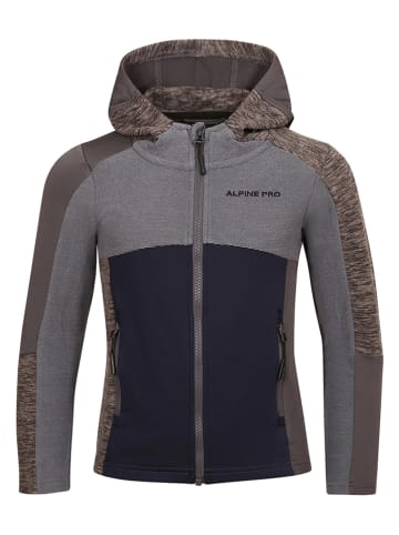 Alpine Pro Fleecejacke "Groto" in Grau/ Braun