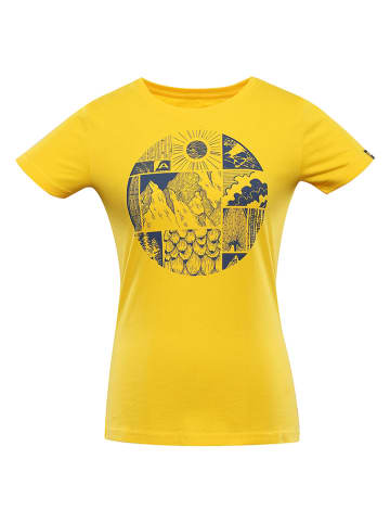 Alpine Pro Koszulka "Ecca" w kolorze żółtym