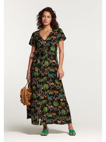 SHIWI Kleid in Schwarz/ Grün