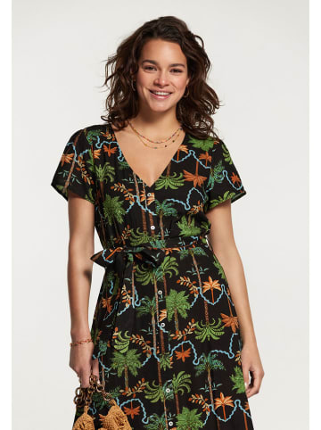 SHIWI Kleid in Schwarz/ Grün