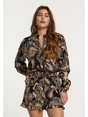 SHIWI Bluse in Schwarz/ Beige