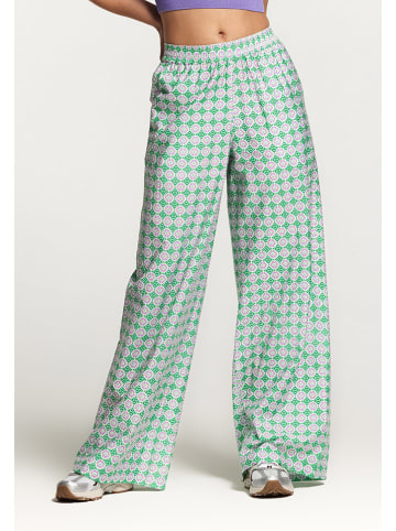 SHIWI Spodnie w kolorze fioletowo-zielonym