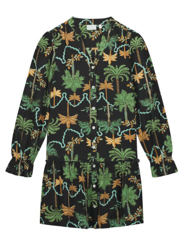 SHIWI Jurk zwart/groen