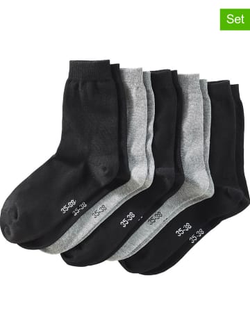 JAKO-O 5er-Set: Socken in Grau/ Schwarz
