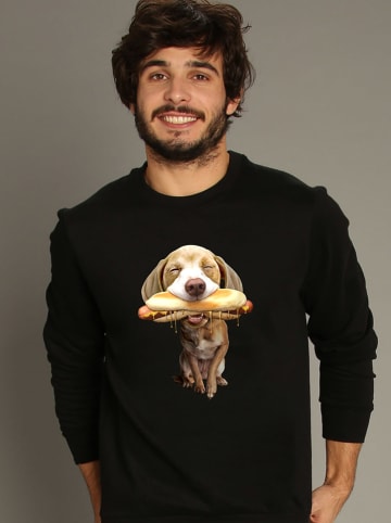 WOOOP Sweatshirt "Hot Dog" in Schwarz