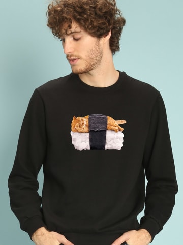 WOOOP Sweatshirt "Sushi Cat" in Schwarz