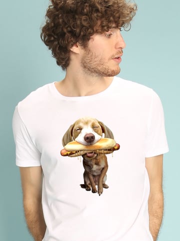 WOOOP Shirt "Hot Dog" in Weiß