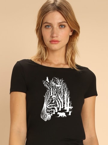 WOOOP Koszulka "Zebra" w kolorze czarnym