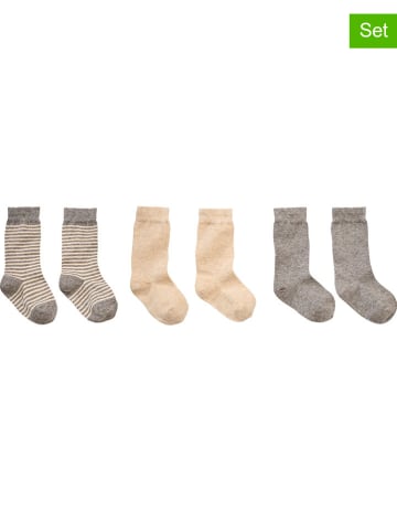 JAKO-O 3-delige set: sokken beige/grijs