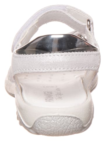 Primigi Leder-Sandalen in Weiß/ Silber