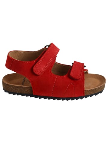 vertbaudet Skórzane sandały w kolorze czerwonym