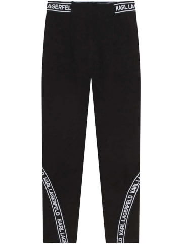 Karl Lagerfeld Kids Legginsy w kolorze czarnym