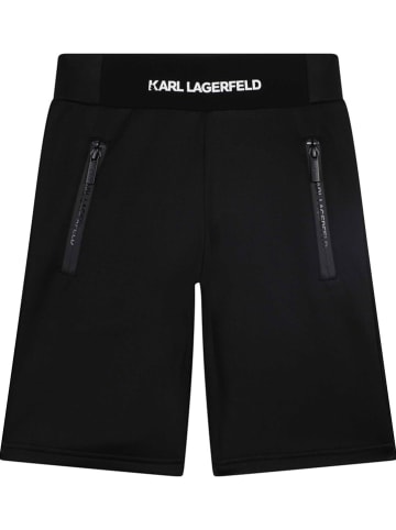 Karl Lagerfeld Kids Bermudy w kolorze czarnym