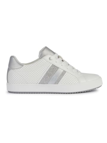 Geox Sneakersy "Blomiee" w kolorze srebrno-białym