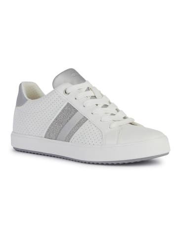 Geox Sneakersy "Blomiee" w kolorze srebrno-białym