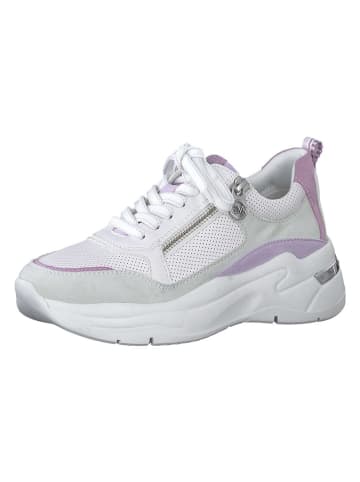 Marco Tozzi Sneakersy w kolorze biało-fioletowym