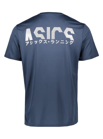 asics Trainingsshirt "Katakana" in Dunkelblau