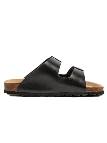 billowy Leren slippers zwart
