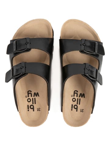 billowy Leren slippers zwart